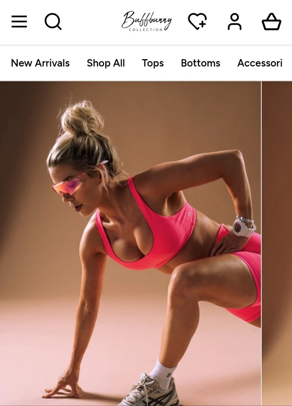 Buffbunny Collection Crossfire Sports Bra-Hot Mess